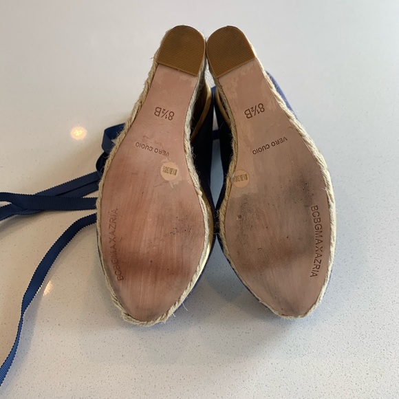 BCBGMaxazria Gazelle Ankle Tie Platform Wedges - Picture 7 of 8